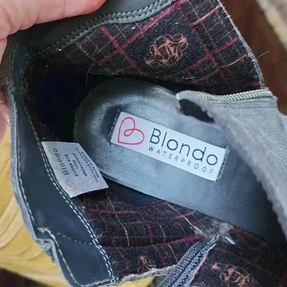 Blondo Gray Suede Waterproof Zip Boots 10 W - Picture 9 of 16